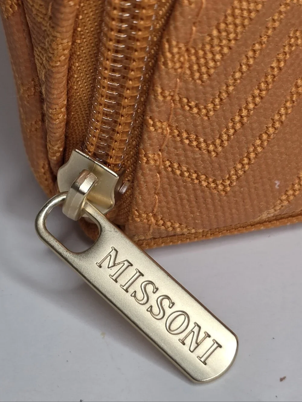 Missoni For Delta One Limited Edition Orange Travel Cosmetic Bag Makeup Pouch
